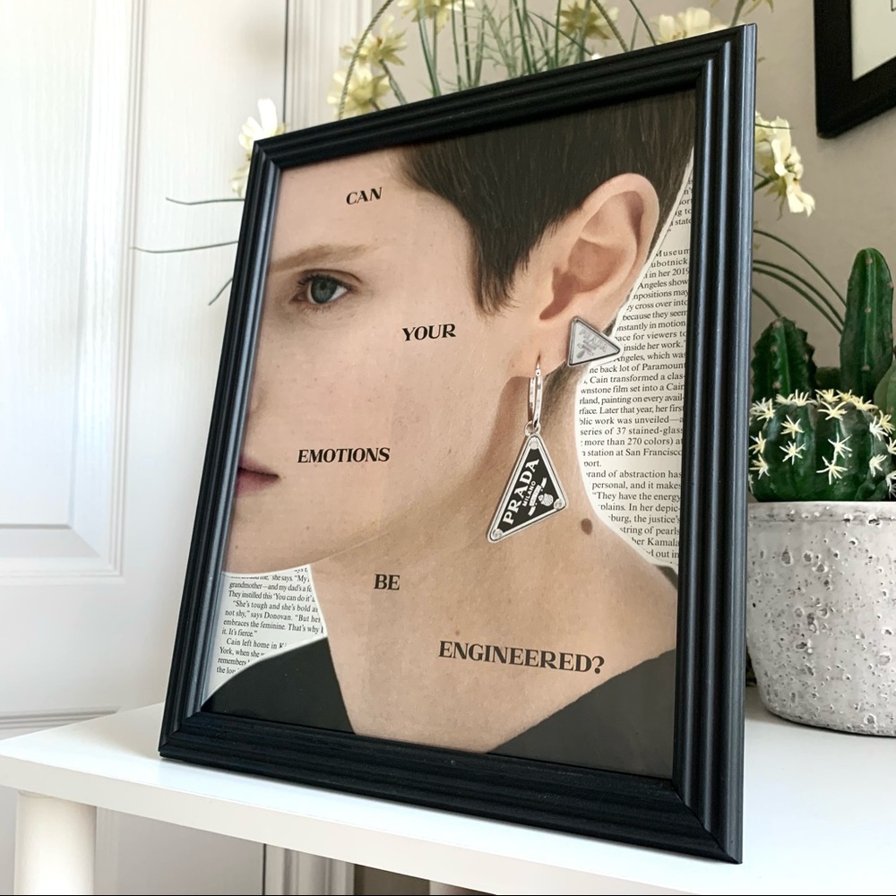 Editorial Collage Can Your Emotions Be Engineered Art‎ Print